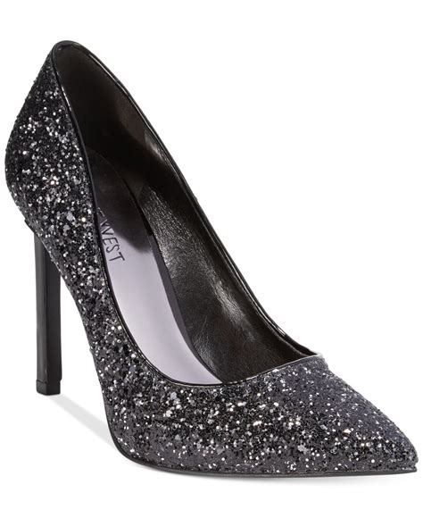 black sparkly pumps